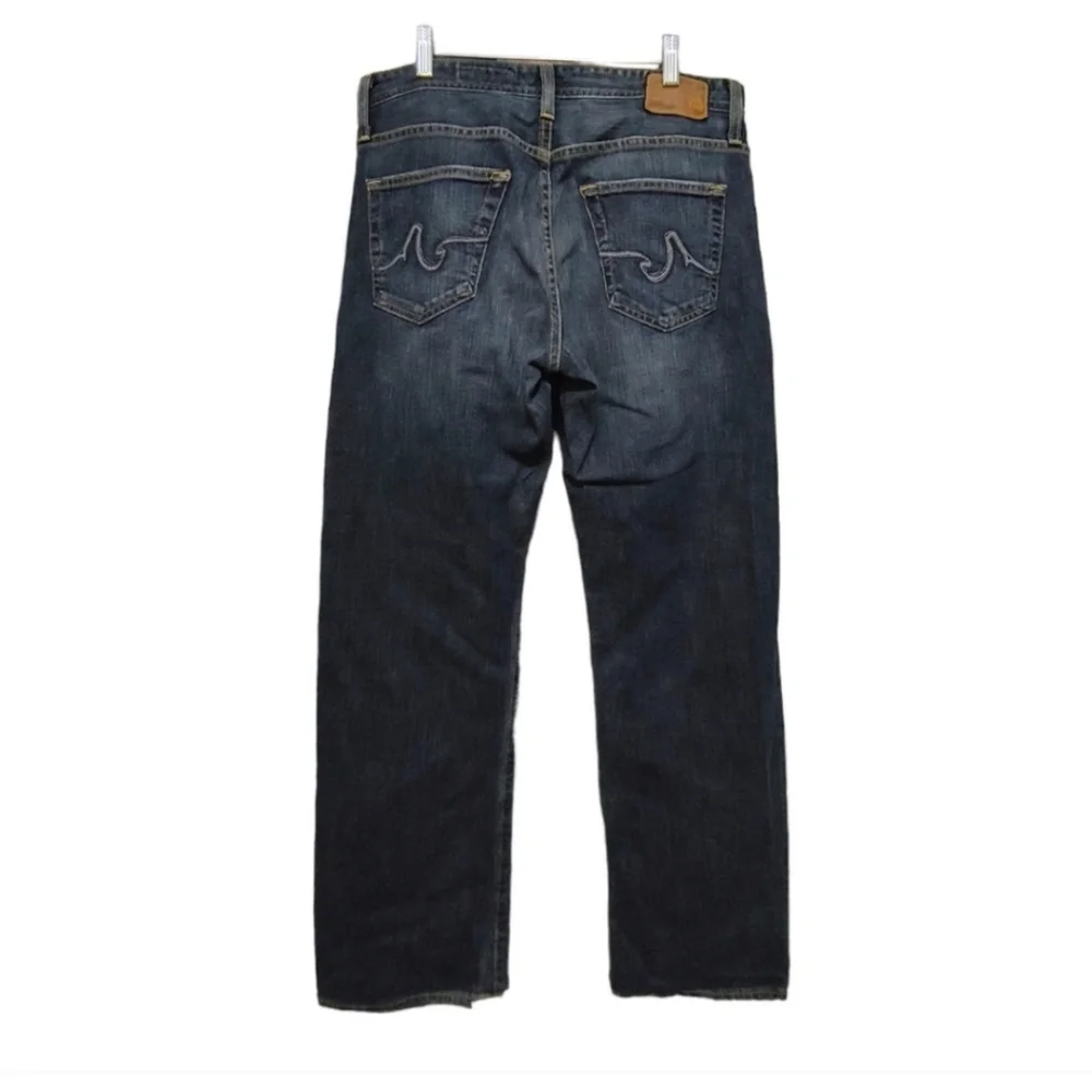 Adriano Goldschmied Hero Straight Relaxed Fit Dark Wash Blue Jeans Mens Size 32 - Picture 4 of 11